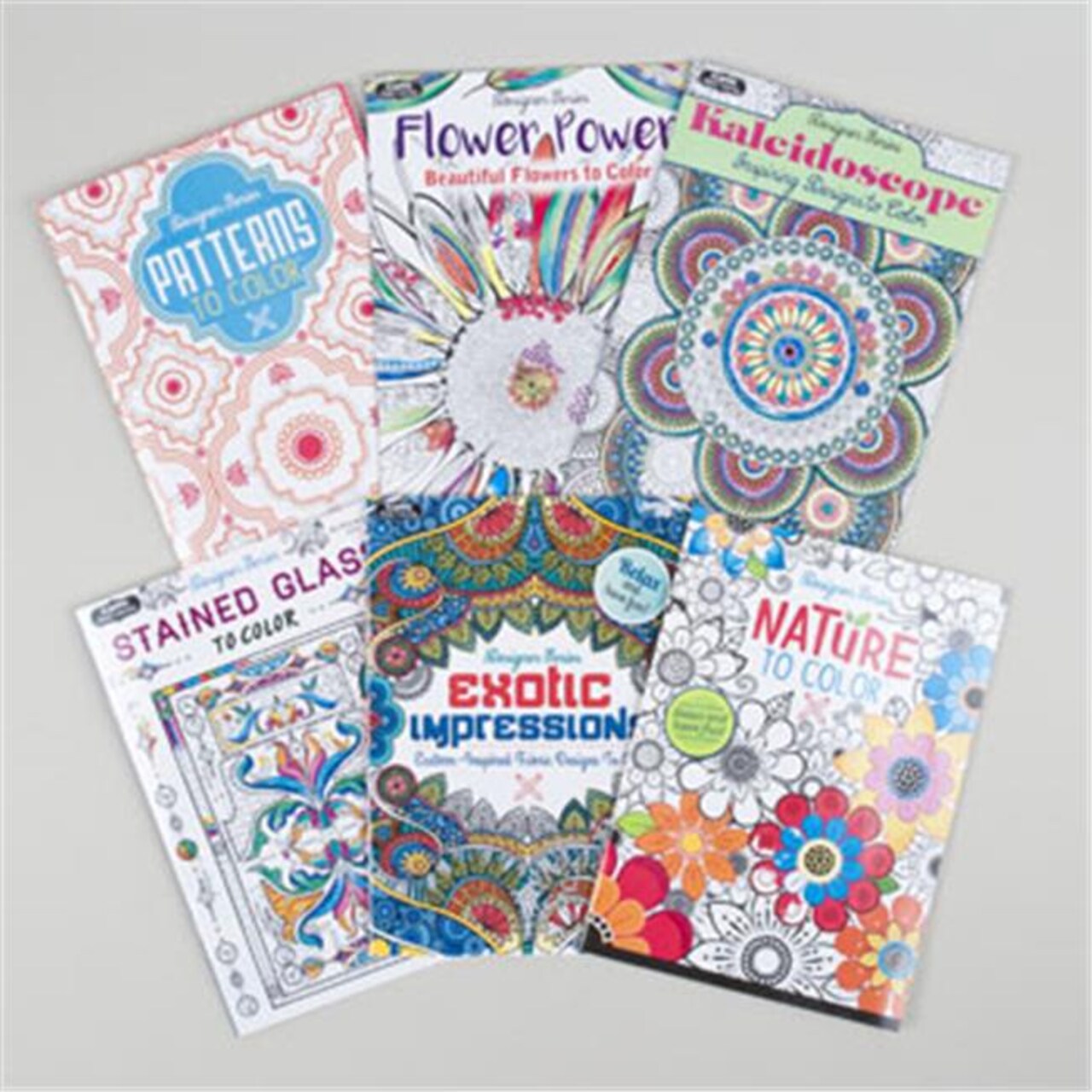 Kappa 2 Assorted 32 Page Coloring Book Adult Random Design, Pack of 48